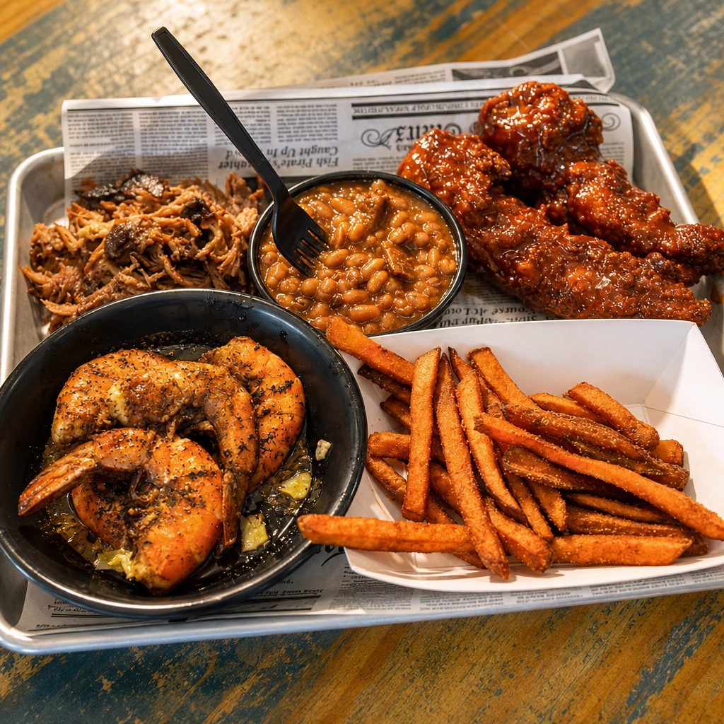 Three Meat Platter.