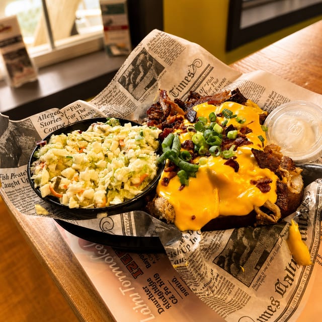 The Bar-B-Q Loaded Baked Potato.