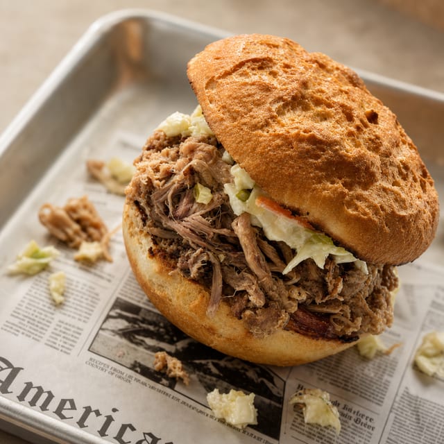 Classic Pulled Pork Sandwich.
