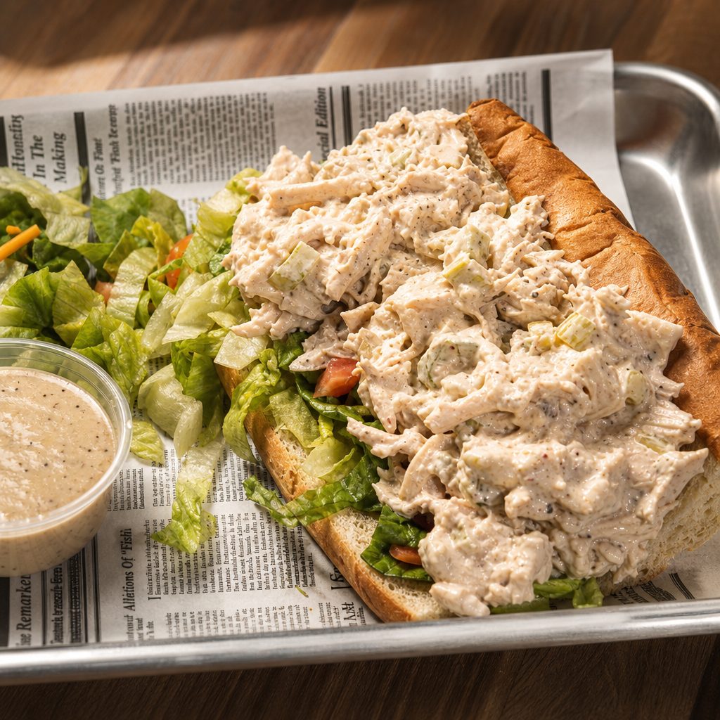 Smoked Chicken Salad Sandwich.